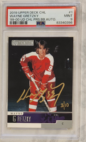 2019 Upper Deck CHL Wayne Gretzky '99-00 UD CHLAuto /10 PSA 9 MINT