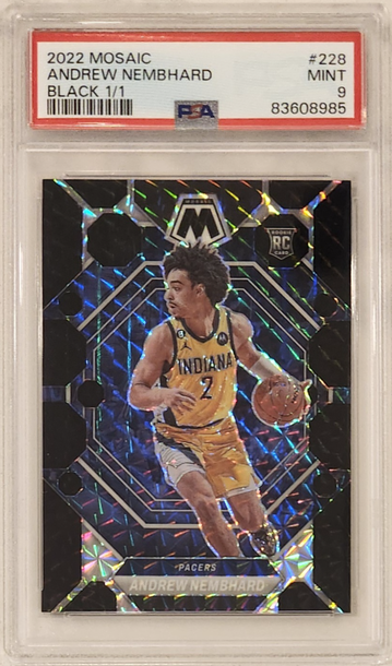 2022 Mosaic Andrew Nembhard Black 1/1 RC PSA 9 MINT