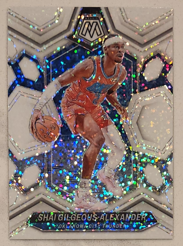 2023-24 Panini Mosaic Shai Gilgeous Alexander Glitter White Sparkle Case Hit SSP