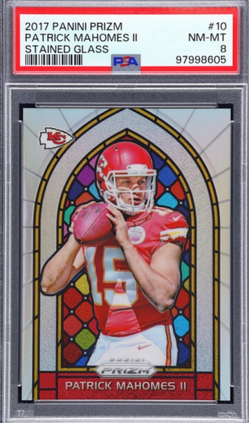 2017 Panini Prizm Patrick Mahomes II Stained Glass PSA 8 NM-MT