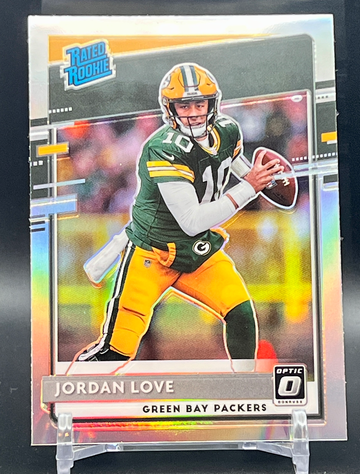 2020 Donruss optic Jordan love, Silver holo