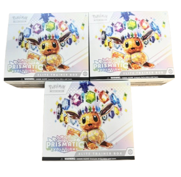 3-Pokémon Trading Card Game: Scarlet & Violet-Prismatic Evolutions Elite Trainer Box 3 BOXES
