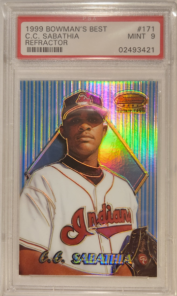 1999 Bowmans Best Refractor /400 CC Sabathia PSA 9