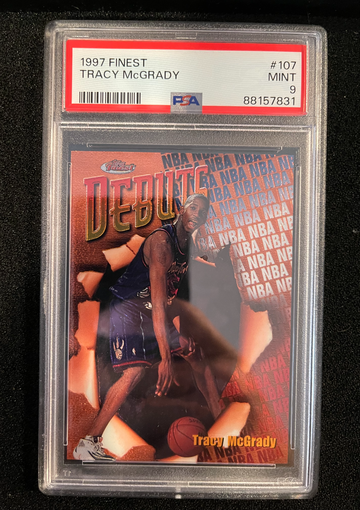 1997 Finest Tracy McGrady Rookie PSA 9
