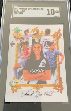 2021 Parkside NWSL Premier Edition P/E Farewell - Carli Lloyd - SGC 10 GM Gem Mint