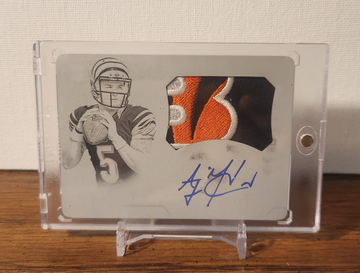 2014 National Treasures Aj McCarron Printing Plate Patch logo Auto 1/1!