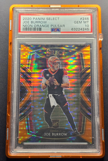 2020 Select FOTL Neon Orange Joe Burrow Rookie #7/7!! Bengals 