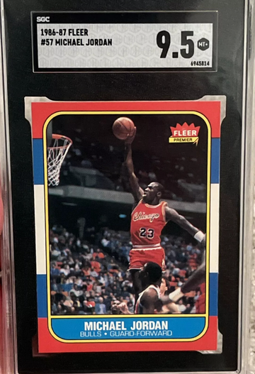 1986 Fleer Michael Jordan Rookie SGC 9.5 Fresh From Pack - Newley Slabbed