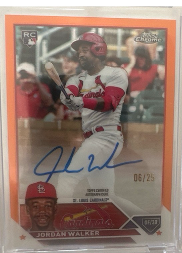 2023 Topps Chrome Jordan Walker Orange Refractor Rookie Auto /25 #RA-JWA