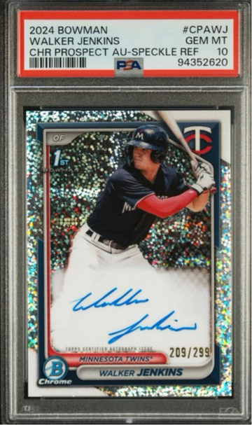 2024 Bowman Chrome Walker Jenkins 1st Bowman Chrome /299 PSA 10