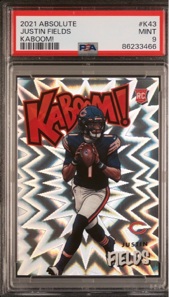 2021 PANINI ABSOLUTE KABOOM! #K43 JUSTIN FIELDS PSA 9