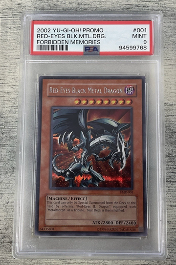 2002 Yu-Gi-Oh Promo Red Eyes Black Metal Dragon PSA 9 Forbidden Memories #001