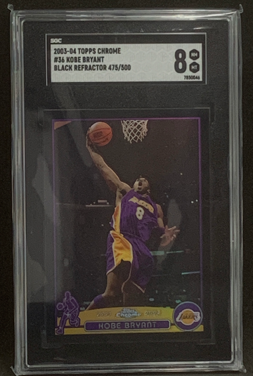 2003 Topps Chrome Kobe Bryant Black Refractor /500 SGC 8