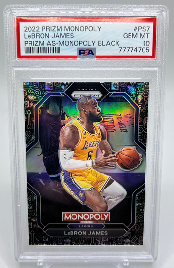 2022-23 Prizm Monopoly LeBRON JAMES Black Icons #PS7 All-Stars PSA 10 GEM MINT