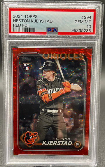 2024 Topps Series 2 Heston Kjerstad Red Foil /199 PSA 10