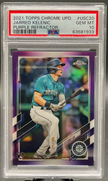 2021 Topps Chrome Update Jarred Kelenic Purple Refractor PSA 10