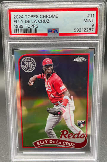 2024 Topps Chrome Elly De La Cruz 1989 Topps PSA 9