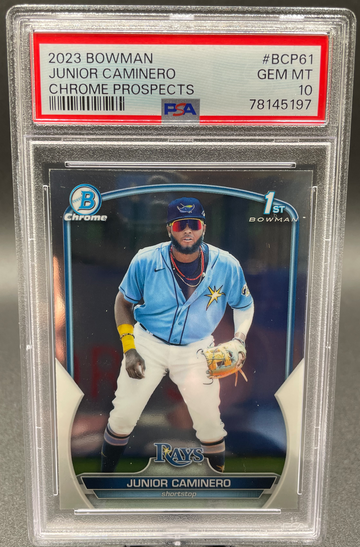 2023 Bowman Junior Caminero Chrome Prospects PSA 10