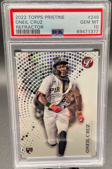 2022 Topps Pristine Oneil Cruz Refractor PSA 10