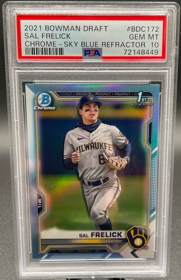 2021 Bowman Draft Sal Frelick Sky Blue Refractor PSA 10