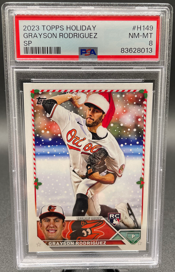 2023 Topps Holiday Grayson Rodriguez SP PSA 8