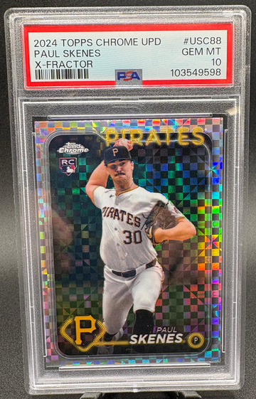 2024 Topps Chrome Update Paul Skenes X-Fractor PSA 10
