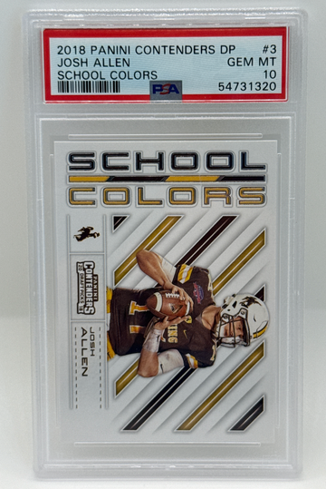 2018 Panini Contenders DP Josh Allen School Colors #3 PSA GEM MT 10
