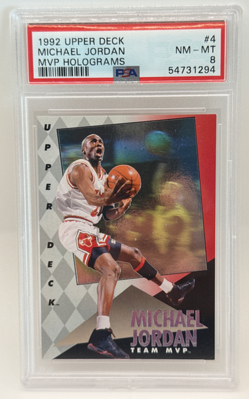 1992 Upper Deck Michael Jordan MVP Holograms #4 PSA 8 NM-MT 