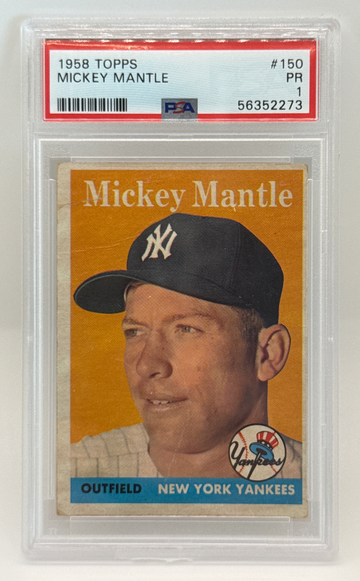 1958 Topps Mickey Mantle #150 PSA 1 PR
