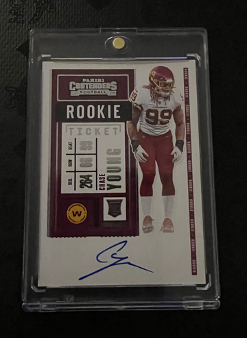 2020 Panini Contenders Chase Young Rookie Ticket Auto 