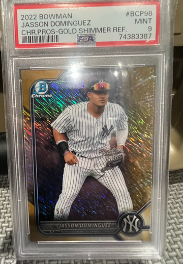 2022 Bowman Chrome Jasson Dominguez Gold Shimmer 23/50 PSA 9 MINT