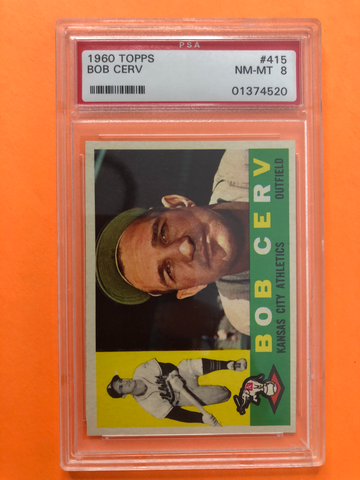 1960 Topps #415 Bob Cerv PSA 8