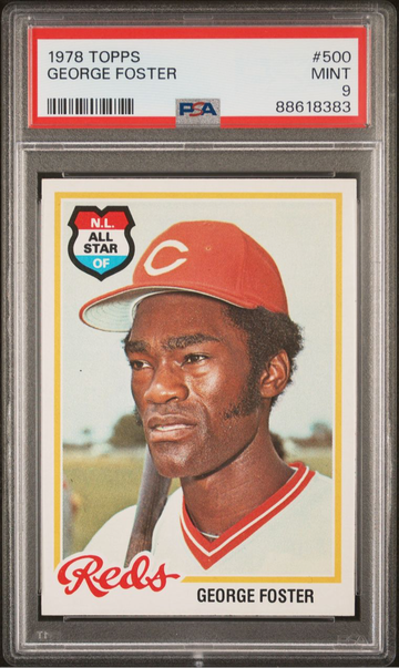 1978 Topps #500 George Foster PSA 9 Mint Baseball card Cincinnati Reds vintage