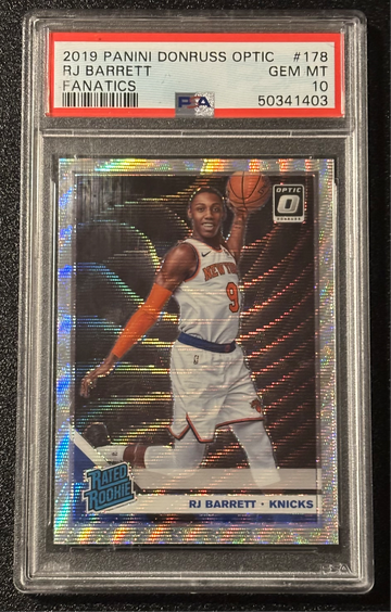 2019-2020 Panini Donruss Optic RJ Barrett #178 Fanatics PSA 10 Set Wave Rookie