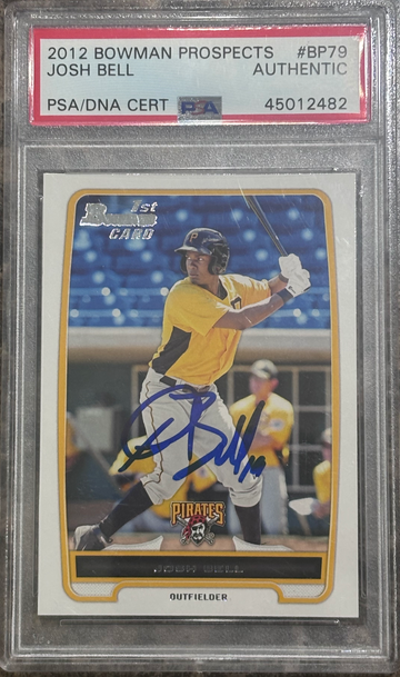 2012 Bowman Prospects Josh Bell #BP79 PSA/DNA certified Autograph Signed Rookie