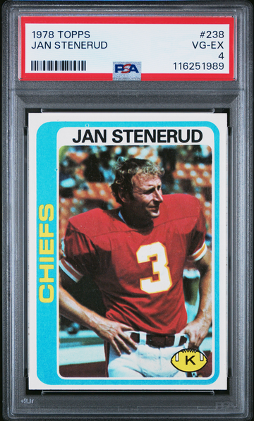 1978 Topps Jan Stenerud #238 PSA 4 Kansas City Chiefs vintage graded football