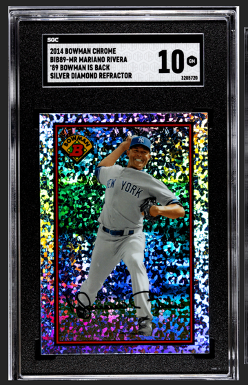2014 bowman silver diamond refractor Mariano Rivera Sgc 10