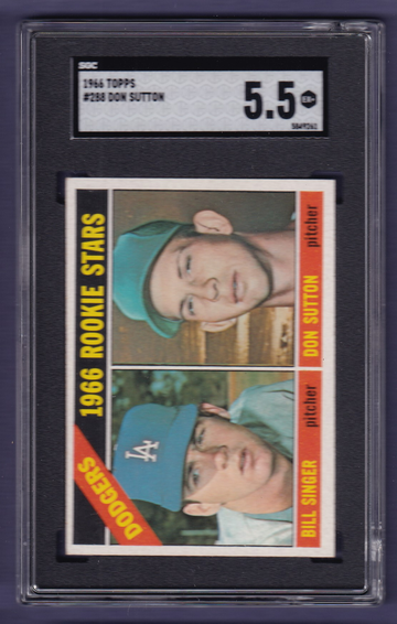 1966 Topps #288 Don Sutton/Bill Singer RC SGC 5.5