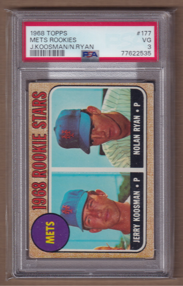 1968 Topps #177 Nolan Ryan/Koosman PSA 3