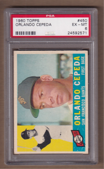 1960 Topps #450 Orlando Cepeda PSA 6
