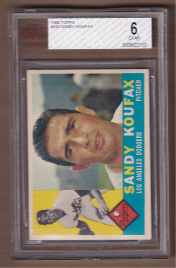 1960 Topps #343 Sandy Koufax BVG 6