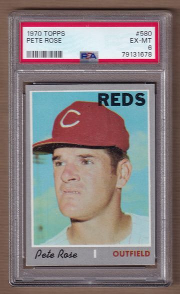1970 Topps #580 Pete Rose PSA 6