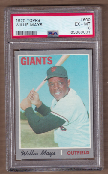 1970 Topps #600 Willie Mays PSA 6
