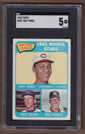 1965 Topps #581 NL Rookies Tony Perez SGC 5