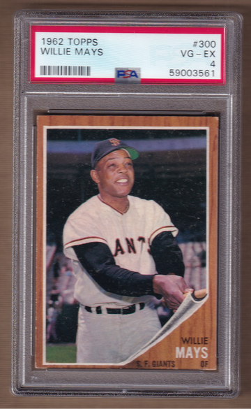 1962 Topps #300 Willie Mays PSA 4