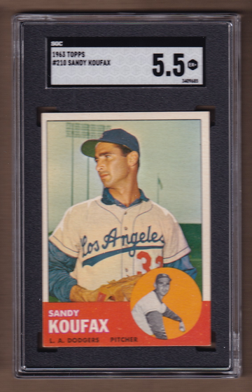 1963 Topps #210 Sandy Koufax "SGC 5.5"
