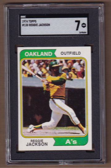 1974 Topps #130 Reggie Jackson SGC 7