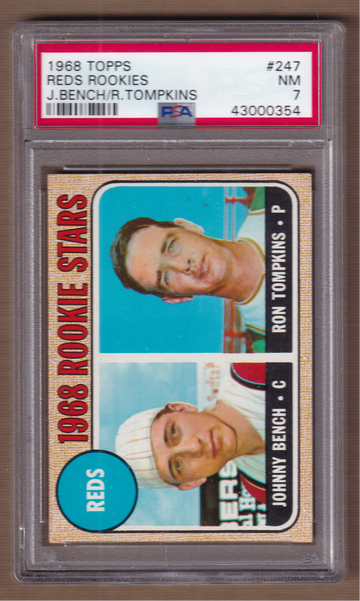 1968 Topps #247 Johnny Bench PSA 7