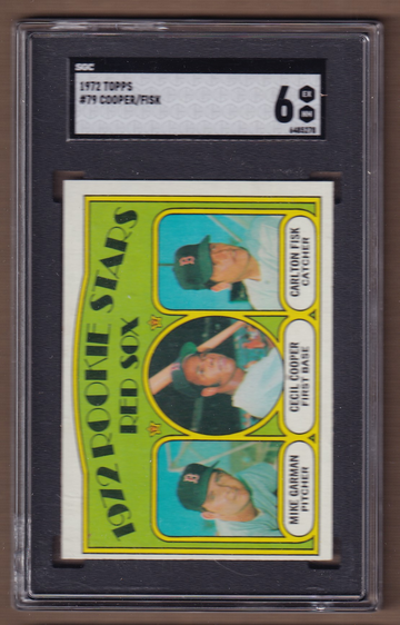 1972 Topps #79 Cecil Cooper/Carlton Fisk SGC 6