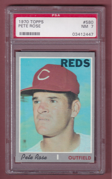 1970 Topps #580 Pete Rose PSA 7